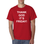 Marškinėliai Thank god it's Friday Marškinėliai Thank god it's Friday